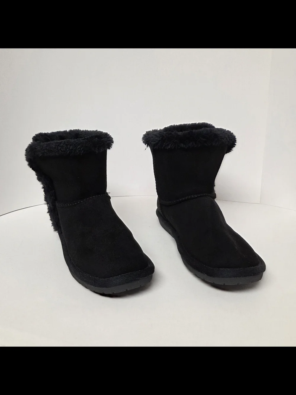 True Craft Polly Black Faux Fur Winter Boots Women’s Size 6M. #0237